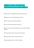 Business Law Fbla Test Bank 2026&NewLine;Questions With Solutions Graded A&plus;
