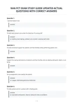 Nha Pct Exam Study Guide Updated Actual Questions With Correct Answers