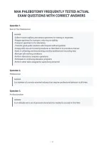 Nha Phlebotomy Frequently Tested Actual&NewLine;Exam Questions With Correct Answers