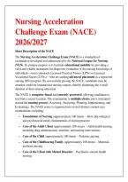 Nursing Acceleration&NewLine;Challenge Exam &lpar;NACE&rpar;&NewLine;2026&sol;2027&NewLine;