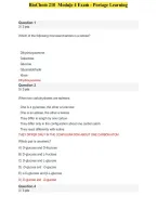 BioChem 210 Module 4 Exam &ndash; Portage Learning &vert; Questions and Answers 2027