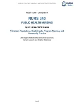 NURS 340 Public Health Nursing Package Deal 2026&sol;2027 &ndash; 3 Study Guides &vert; Quizzes 1&comma; 2 & 3 &vert; 600 Practice Questions