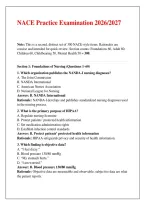 NACE Practice Examination 2026&sol;2027
