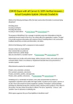 CDR RD Exam with all Correct & 100&percnt; Verified Answers &vert;Actual Complete Update &vert;Already Graded A&plus;