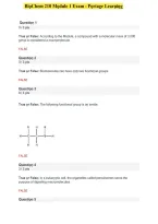 BioChem 210 Module 1 Exam &ndash; Portage Learning &vert; Questions and Answers &vert; Detailed Explanations &vert; 2027