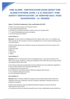 Fire Alarm - Certification Exam &lpar;Nicet Fire Alarm Systems Level I & Ii&rpar; 2026&sol;2027 &vert; Fire Safety Certification &vert; 50 Verified Q&A &vert; Pass Guaranteed &ndash; A&plus; Graded
