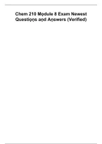 BioChem 210 Module 8 Exam &ndash; Portage Learning &vert; Questions and Answers 2027