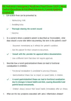 ED Pediatric Emergency Medicine Final Exam 2026&sol;2027 &vert; Most Tested Questions & Verified Answers &vert; Latest Update &vert; Graded A&plus; &vert; Pediatric Assessment&comma; Respiratory Emergencies&comma; Shock&comma; Trauma & Resuscitation