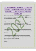 ACNP BOARDS REVIEW&colon; Fitzgerald&NewLine;Practice Test 1 Preparation&comma; Academic&NewLine;Year 2027 &ndash; Questions with Answers&NewLine;Graded A&plus;&NewLine;When coding a hospital-based patient encounter&comma; the AGACNP knows&NewLine;that the evaluation and management &lpar;E&M&rpar; codes&colon; - Determine&NewLine;the amount