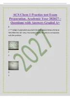 ACS Chem 1 Practice test Exam&NewLine;Preparation&comma; Academic Year 202027 &ndash;&NewLine;Questions with Answers Graded A&plus;&NewLine;B&NewLine;1 &ast;&ast;&ast;USING FLASHCARDS ALLOWS FOR BEST IMAGE RESOLUTION IN&NewLine;THIS PRACTICE SET&period; Also&comma; the number below the picture corresponds&NewLine;with the problem