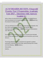 ACNP BOARDS REVIEW&colon; Fitzgerald&NewLine;Practice Test 1 Preparation&comma; Academic&NewLine;Year 2027 &ndash; Questions with Answers&NewLine;Graded A&plus;&NewLine;When coding a hospital-based patient encounter&comma; the AGACNP knows&NewLine;that the evaluation and management &lpar;E&M&rpar; codes&colon; - Determine&NewLine;the amount