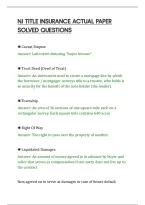 Nj Title Insurance Actual Paper&NewLine;Solved Questions&NewLine;
