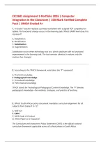 CIC2601 Assignment 5 Portfolio 2026 &vert; Computer Integration in the Classroom &vert; 100-Mark Verified Complete Pack &vert; UNISA Graded A&plus;
