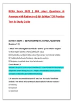 BCBA Exam 2026 &ndash; 200 Practice Questions & Answers with Detailed Rationales &vert; 6th Edition Test Content Outline &lpar;TCO&rpar; Study Guide