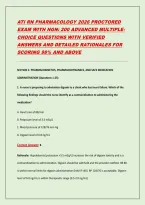 Ati Rn Pharmacology 2026 Proctored &NewLine;Exam With Ngn&colon; 200 Advanced Multiple&NewLine;Choice Questions With Verified &NewLine;Answers And Detailed Rationales For &NewLine;Scoring 98&percnt; And Above