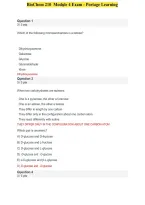 BioChem 210 Module 4 Exam &ndash; Portage Learning &vert; Questions and Answers 2027