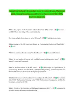 Securities Industry Essentials Core Content Exam Questions&NewLine;2026&period; Exam Questions and Correct Answers With 100&percnt;&NewLine;Correct Answers&period;