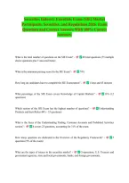 Securities Industry Essentials Exam &lpar;SIE&rpar; Market&NewLine;Participants&comma; Securities&comma; and Regulations 2026&period; Exam&NewLine;Questions and Correct Answers With 100&percnt; Correct&NewLine;Answers&period;