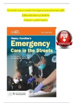Test Bank for Nancy Caroline&rsquo;s Emergency Care in the Streets 9th Edition &ndash; Complete Paramedic and Emergency Medical Services Study Questions