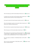 Securities Industry Essentials Exam Questions 2026&period; Exam&NewLine;Questions and Correct Answers With 100&percnt; Correct&NewLine;Answers&period;