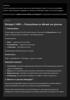 Samenvatting Fotosynthese & Glucoseafbraak &vert; Biologie &vert; VWO &vert; 2026&sol;27