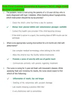Peds Final Content 2026&sol;2027 &vert; 81 Questions & Answers &vert; High-Yield Review &vert; Graded A&plus; &vert; Pediatric Nursing&comma; Growth & Development&comma; Childhood Illnesses & Medications