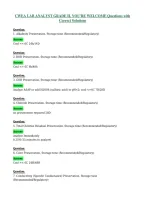 CWEA LAB ANALYST GRADE II&comma; YOU-RE WELCOME Questions with Correct Solutions