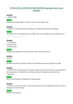 CWMS TEST &lpar;CONSTRUCTION EDITION Questions with Correct Solutions