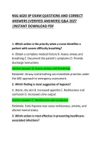 NSG 6020 3P Exam Questions and Correct Answers 2026 &ndash; Complete Practice Test and Study Guide