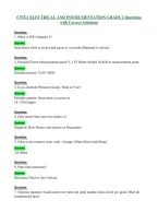 CWEA ELECTRICAL AND INSTRUMENTATION GRADE 2 Questions with Correct Solutions