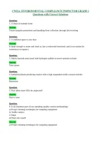 Cwea Environmental Compliance Inspector Grade 1 45088639 Questions With Correct