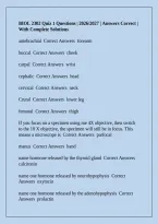 BIOL 2302 Quiz 1 Questions &vert; 2026&sol;2027 &vert; Answers Correct &vert; With Complete Solutions