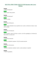 D515 CELL STRUCTURES AND FUNCTION Questions with Correct Solutions
