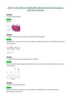 D515 EN LECTURE 10 ENDOCRINE PHARMACOLOGY II Questions with Correct Solutions
