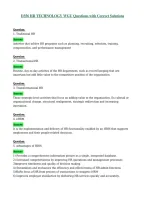 D356 HR TECHNOLOGY WGU Questions with Correct Solutions