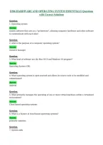 D386 HARDWARE AND OPERATING SYSTEM ESSENTIALS Questions with Correct Solutions