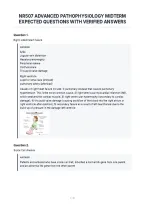 Nr507 Advanced Pathophysiology Midterm&NewLine;Expected Questions With Verified Answers