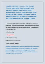 Wgu D081 2026&sol;2027 &vert; Innovative And Strategic &NewLine;Thinking Study Guide&comma; Exam Review & Practice &NewLine;Questions &vert; Newest 2026 &vert;&vert; Most Recent           &NewLine;Exam 2026&vert;2027 Actual Complete Real Exam &NewLine;Questions And Correct Answers &lpar;Verified &NewLine;Answers&rpar; Already Graded 