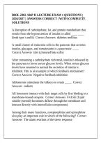 Biol 2302 A&P Ii Lecture Exam 1 Questions &vert; 2026&sol;2027 &vert; Answers Correct &vert; With Complete Solutions