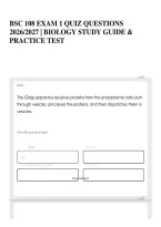 Bsc 108 Exam 1 Quiz Questions 2026&sol;2027 &vert; Biology Study Guide & Practice Test
