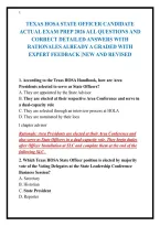 Texas Hosa State Officer Candidate&NewLine;Actual Exam Prep 2026 All Questions And&NewLine;Correct Detailed Answers With&NewLine;Rationales Already A Graded With&NewLine;Expert Feedback &vert;New And Revised