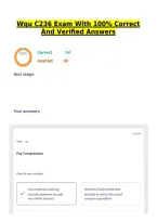 Wgu C236 Exam With 100&percnt; Correct And Verified Answers