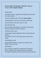 the heart BIOL 2302 Questions &vert; 2026&sol;2027 &vert; Answers Correct &vert; With Complete Solutions