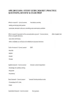 Apr 280 Exam 1 Study Guide 2026&sol;2027 &vert; Practice Questions&comma; Review & Exam Prep