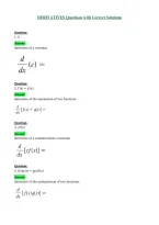 DERIVATIVES F02382E3 Questions with Correct Solutions