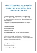 Wgu C722 Preassessment Actual Exam Prep&NewLine;2026 All Questions And Correct Detailed&NewLine;Answers Already A Graded With Expert&NewLine;Feedback &vert;New And Revised