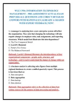 Wgu C954&colon; Information Technology&NewLine;Management &ndash; Objective Assessment &lpar;Oa&rpar;&NewLine;Final Actual Exam Prep 2026 All Questions&NewLine;And Correct Detailed Answers With&NewLine;Rationales &vert;New And Revised&NewLine;