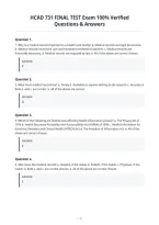 HCAD 731 FINAL TEST Exam 100&percnt; Verified&NewLine;Questions & Answers&NewLine;