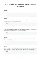HCAD 750 Final Test Exam 100&percnt; Verified Questions&NewLine;& Answers