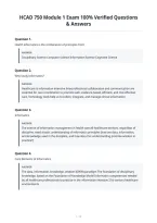 HCAD 750 Module 1 Exam 100&percnt; Verified Questions&NewLine;& Answers